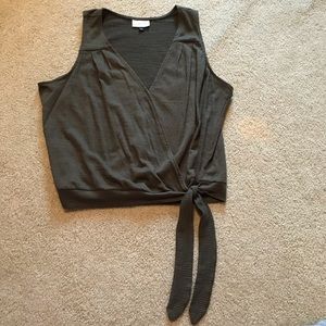 V-Neck Tank Top - Olive Green